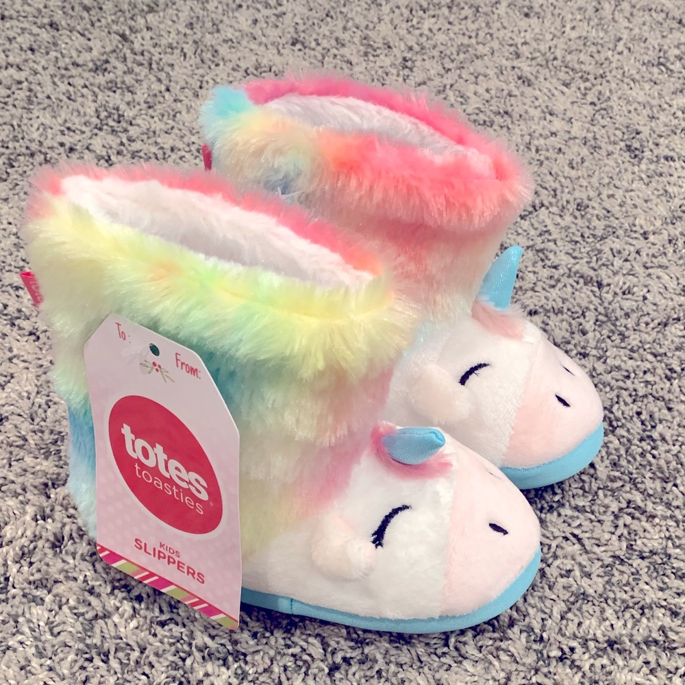 NEW Totes toasties unicorn slippers